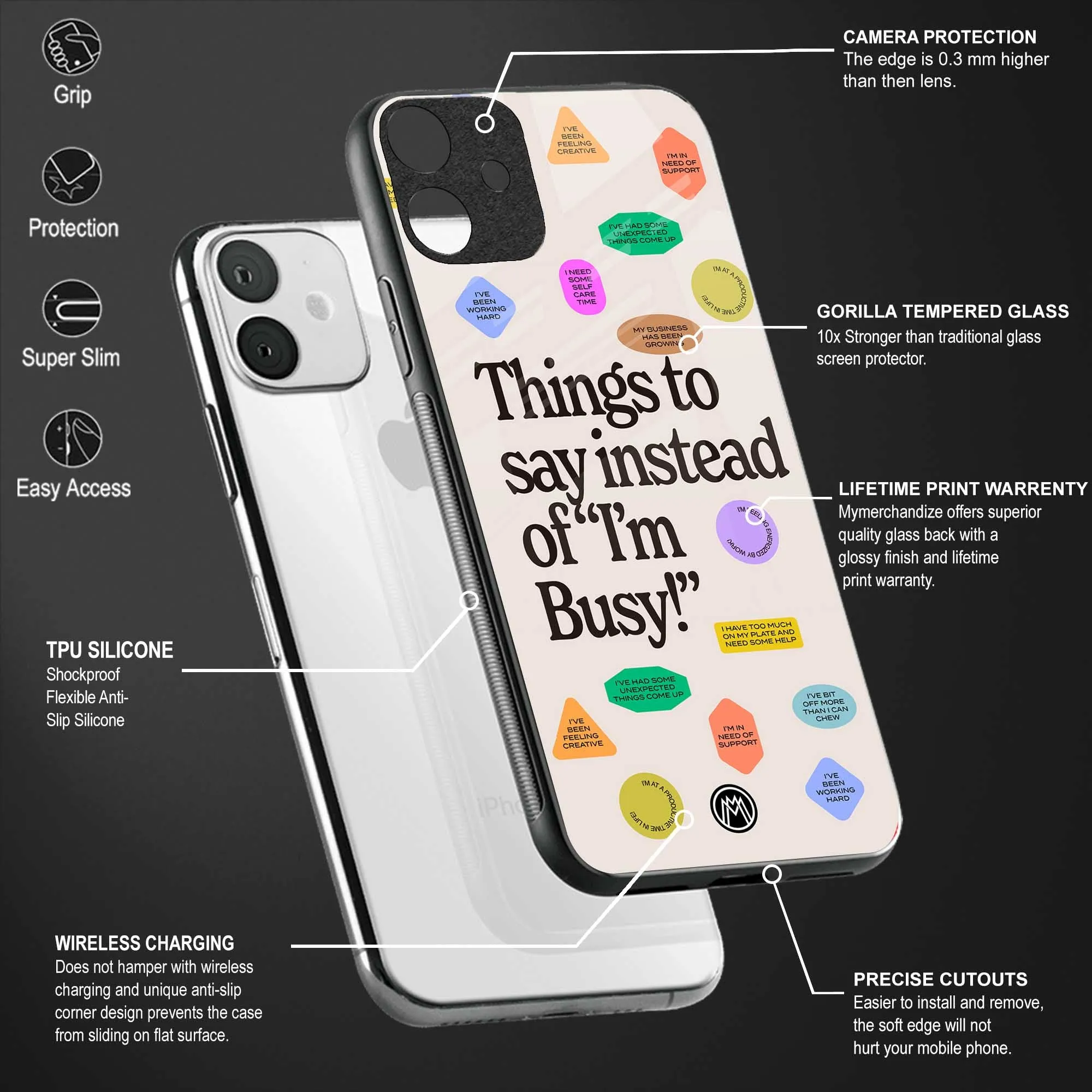 10 Things To Say Phone Case for iPhone 11 | Glass Case