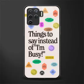 10 Things To Say Phone Case for Oppo F19 Pro | Glass Case