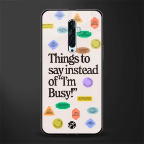 10 Things To Say Phone Case for OPPO Reno 2F | Glass Case