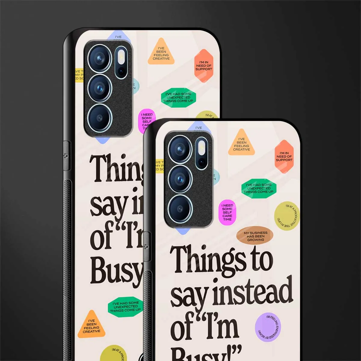 10 Things To Say Phone Case for OPPO Reno6 5G | Glass Case