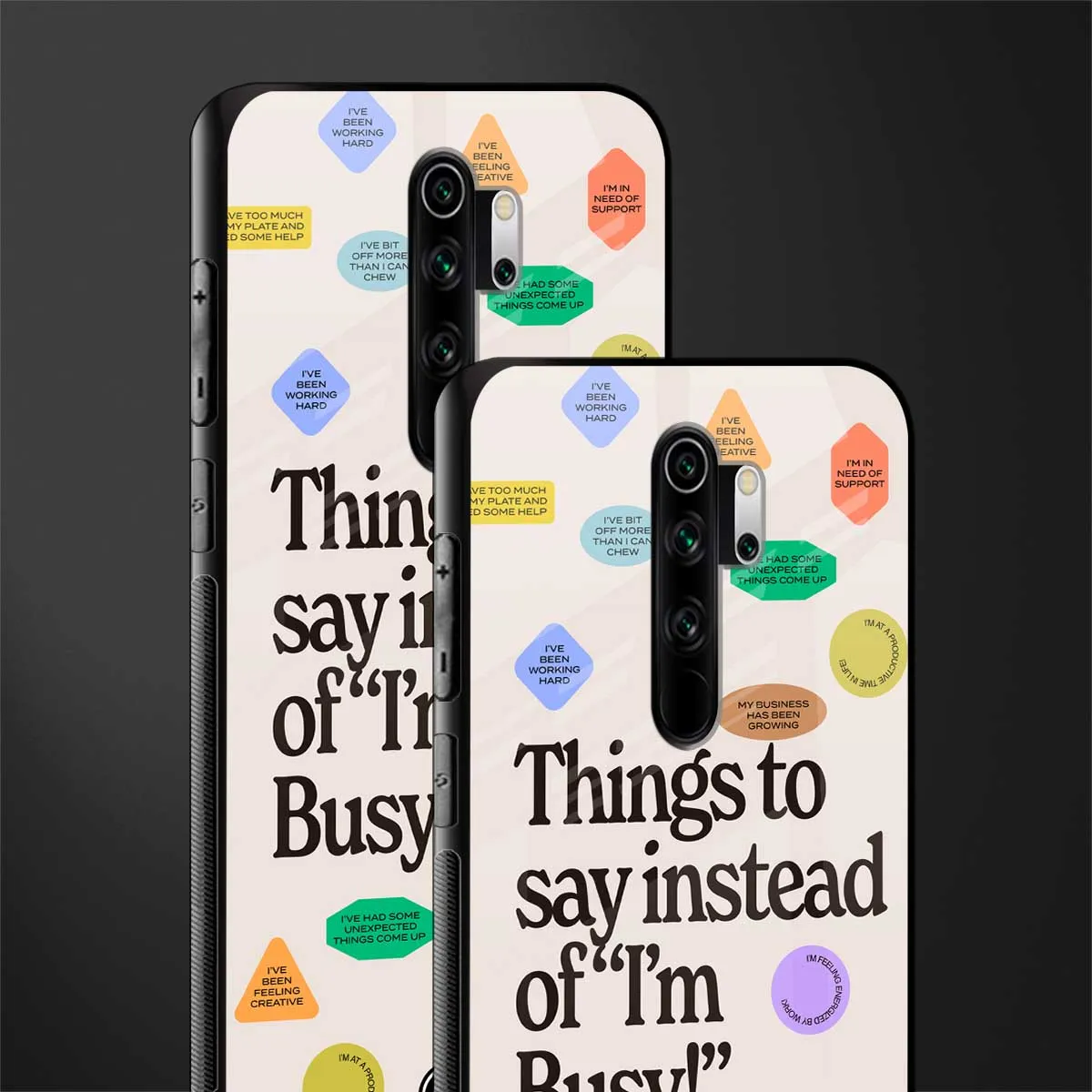 10 Things To Say Phone Case for Redmi Note 8 Pro | Glass Case