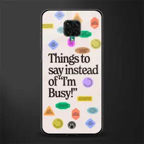 10 Things To Say Phone Case for Redmi Note 9 Pro | Glass Case