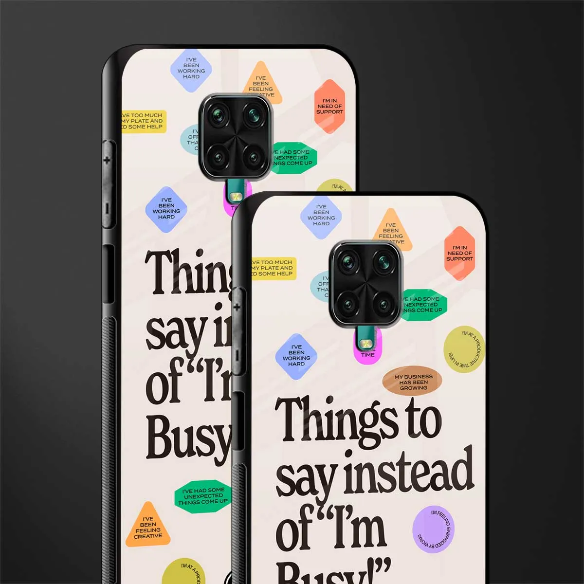 10 Things To Say Phone Case for Redmi Note 9 Pro | Glass Case