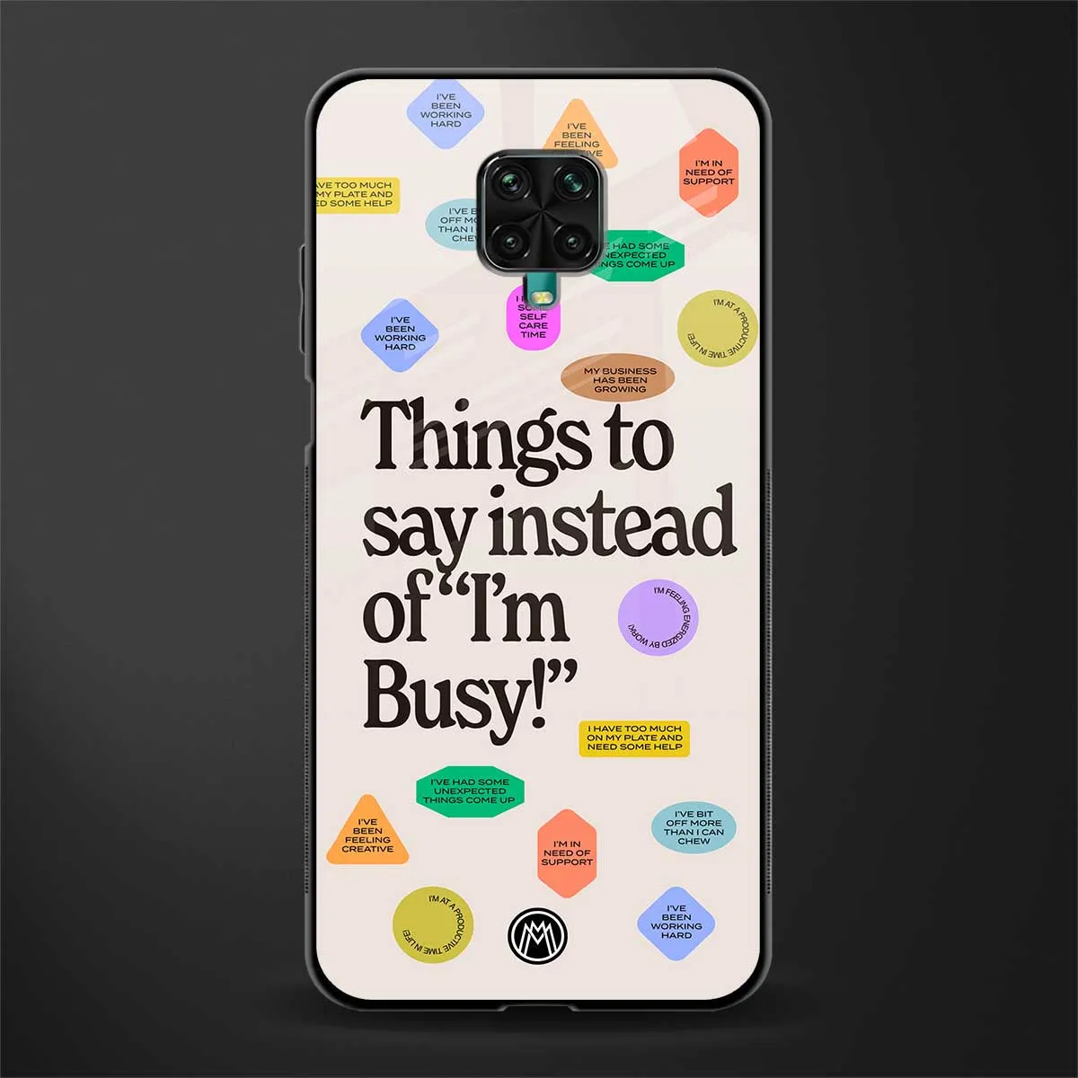 10 Things To Say Phone Case for Redmi Note 9 Pro | Glass Case