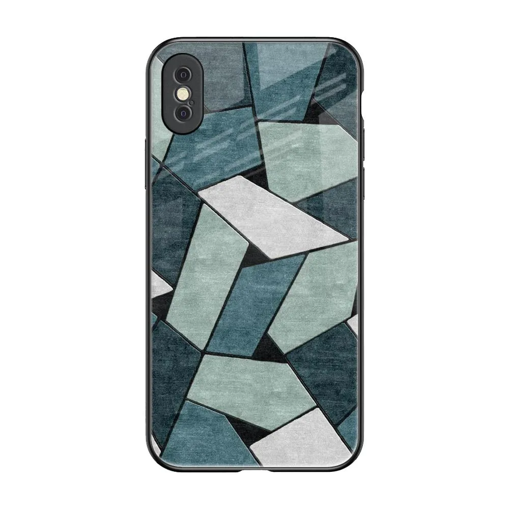 Abstact Tiles Glass Case for iPhone XS Max