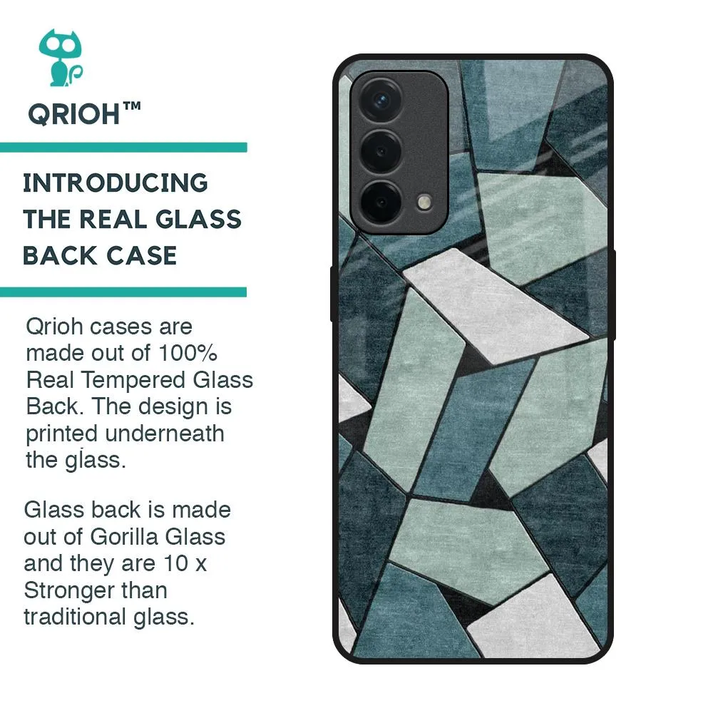 Abstact Tiles Glass Case for Oppo A74