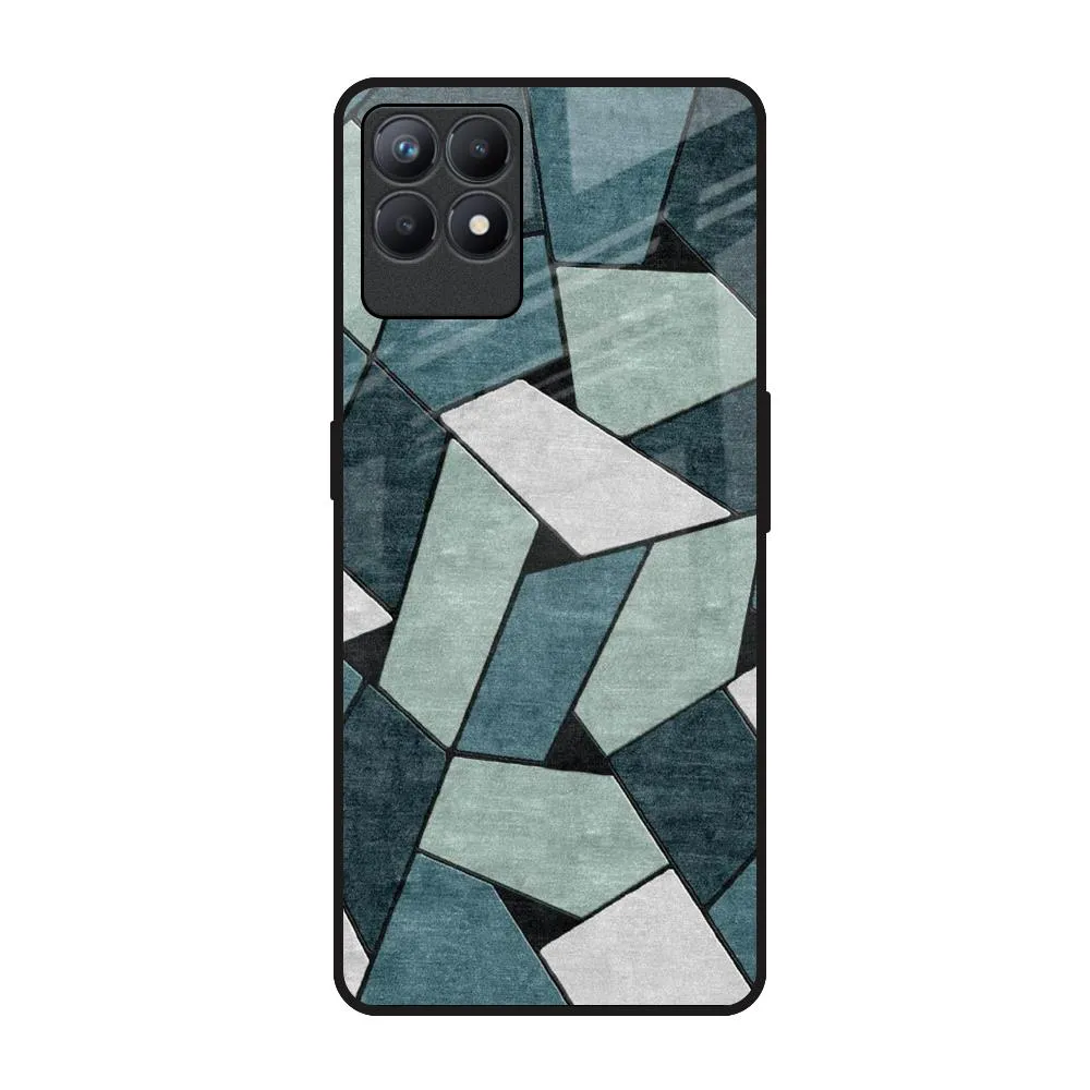 Abstact Tiles Glass Case for Realme Narzo 50