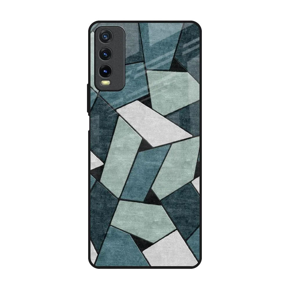 Abstact Tiles Glass Case for Vivo Y20