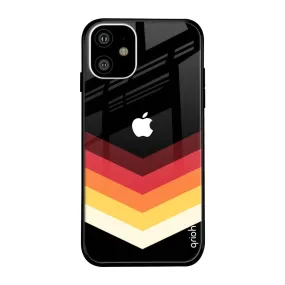 Abstract Arrow Pattern Glass Case For iPhone 11