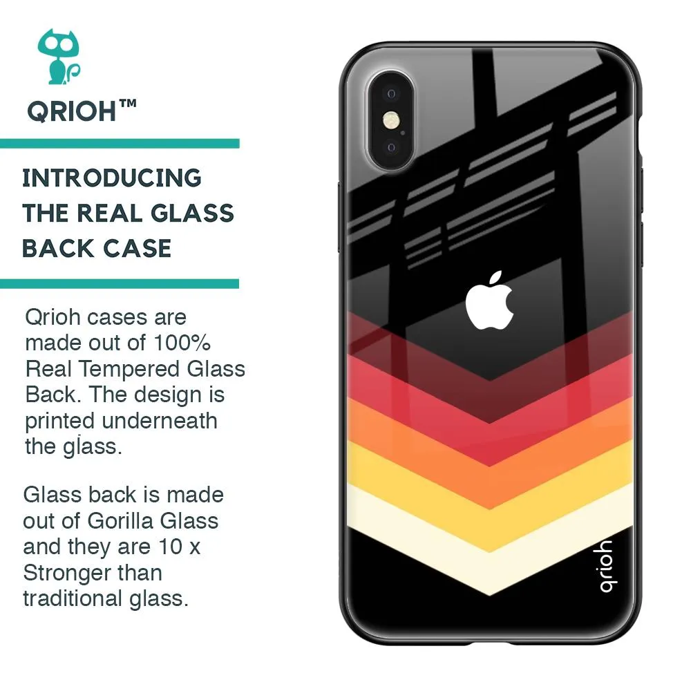 Abstract Arrow Pattern Glass Case For iPhone XS Max