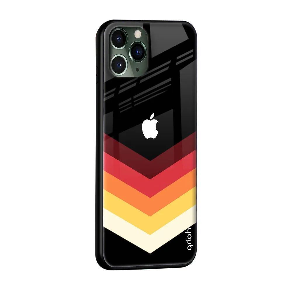 Abstract Arrow Pattern Glass Case For iPhone XS Max