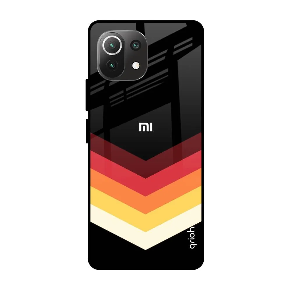 Abstract Arrow Pattern Glass Case For Mi 11 Lite