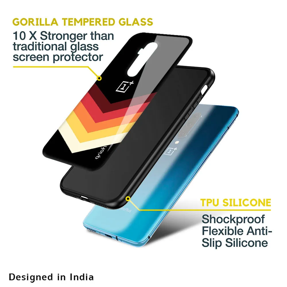 Abstract Arrow Pattern Glass Case For OnePlus 9 Pro