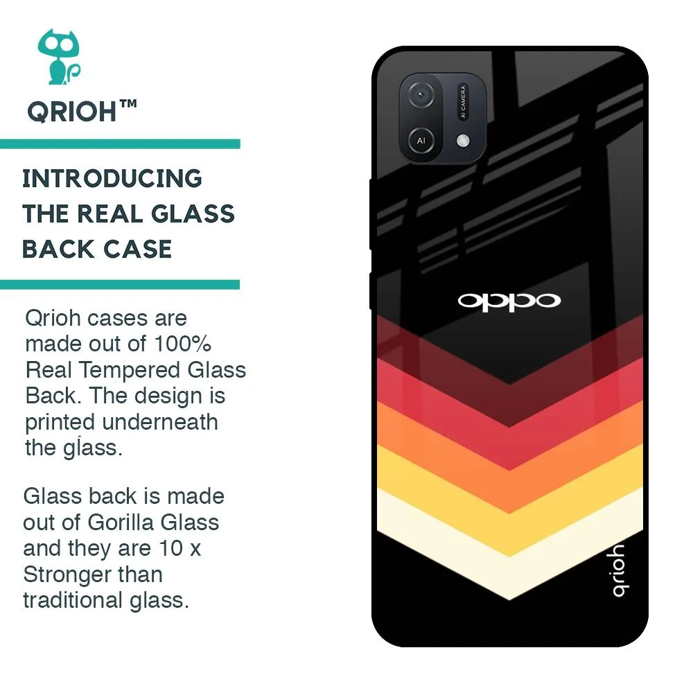 Abstract Arrow Pattern Glass Case For Oppo A16K