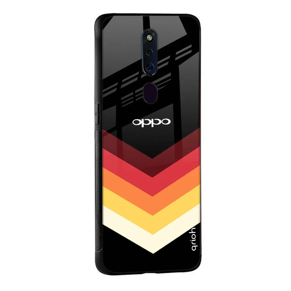 Abstract Arrow Pattern Glass Case For Oppo A55