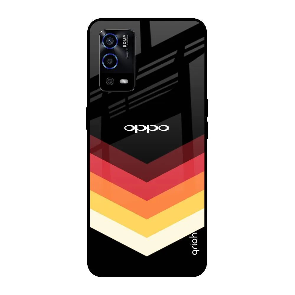 Abstract Arrow Pattern Glass Case For Oppo A55