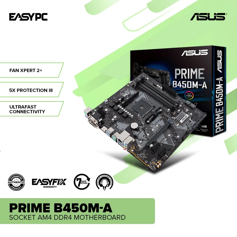 ASUS Prime B450M-A Socket Am4 Ddr4 Motherboard