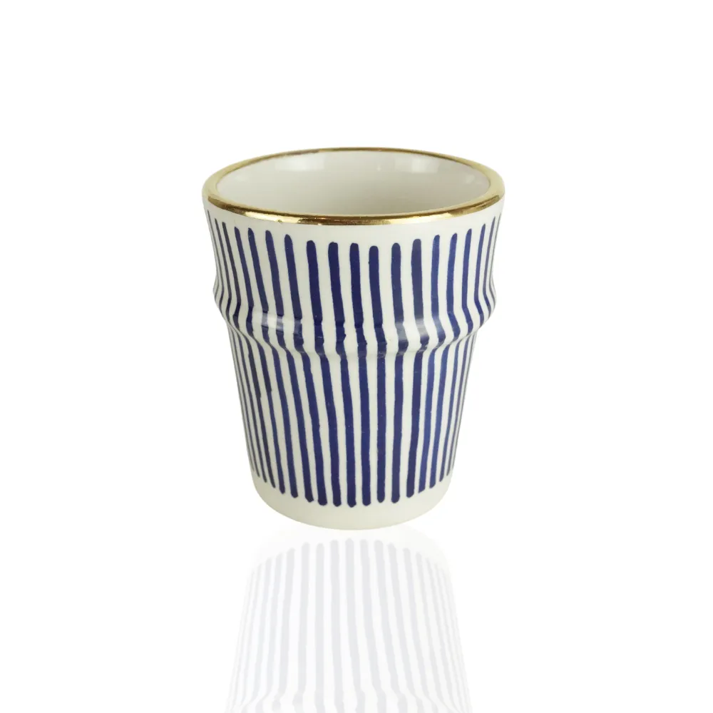 Blue & Gold Moroccan Coffee Cup