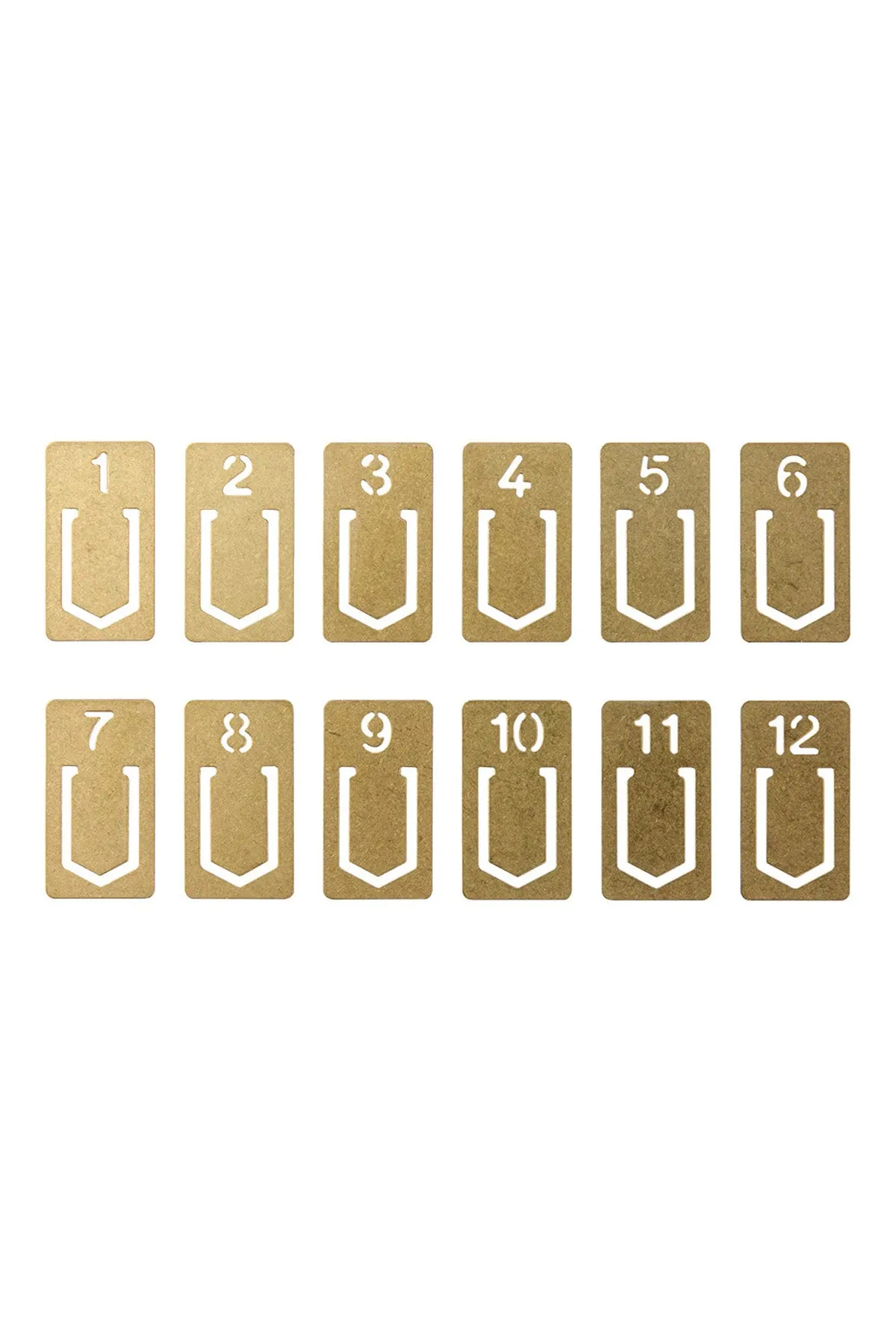 Brass Number Clips