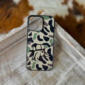 Camo Backwards hat duck hunting iPhone & Samsung phone case