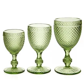 Diamond Wine Glass from Portugal - Large - Various Colours