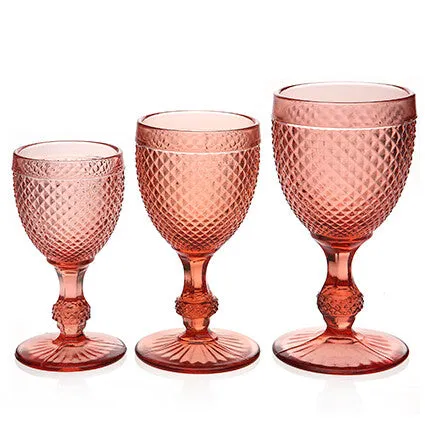 Diamond Wine Glass from Portugal - Large - Various Colours