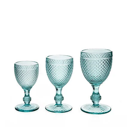 Diamond Wine Glass from Portugal - Large - Various Colours