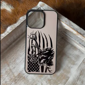 Elk flag hunting and outdoors phone case for iPhone and Samsung