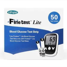 Finetest Lite Blood Glucose Diabetic Test Strips x 50