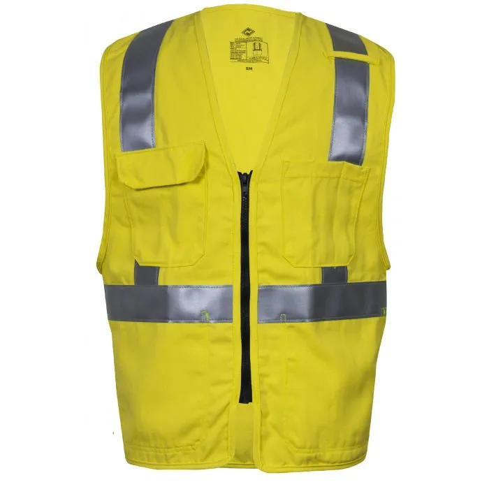 Hi-Vis Road Safety Vest - FR Deluxe, Type R Class 2, CAT 2