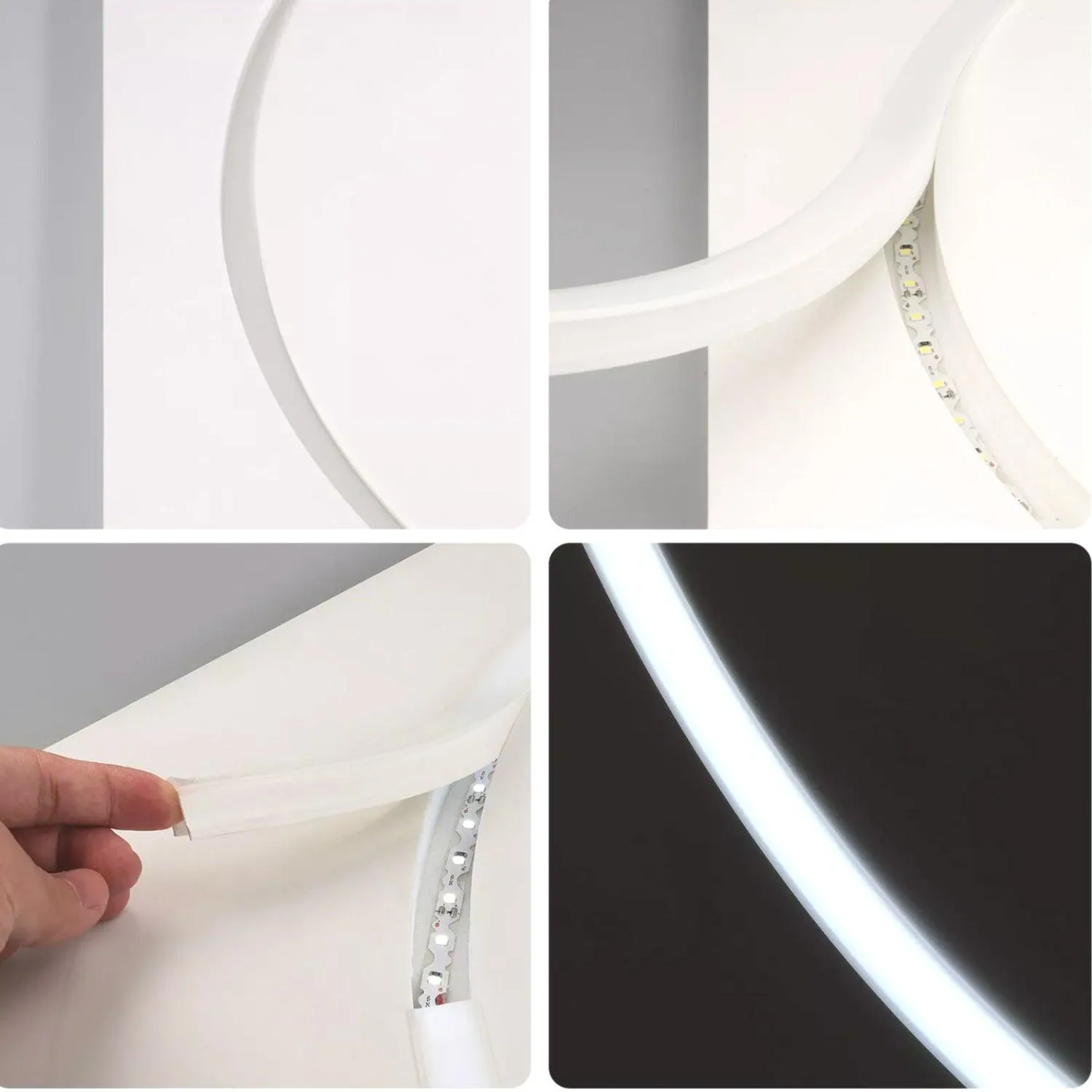 LED Neon Flex & LED Strip Silicone Cover Curve Body Flexible Bendable 15x20mm