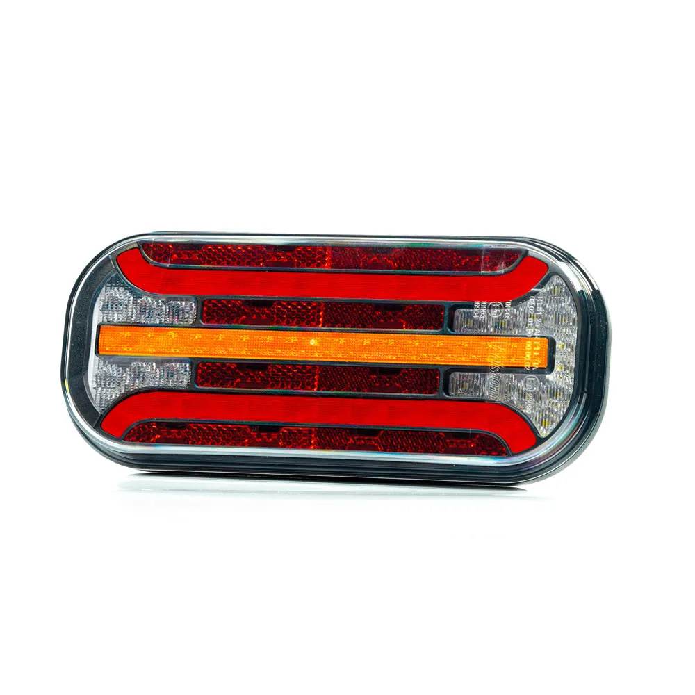 LED Trailer Lamp With Progressive Indicator / 6 Functions / 214mm