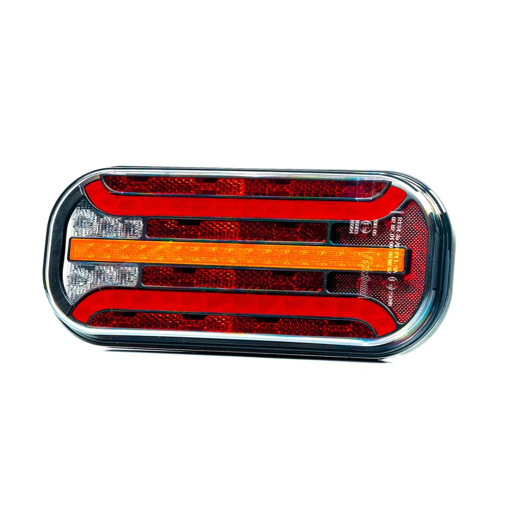 LED Trailer Lamp With Progressive Indicator / 6 Functions / 214mm