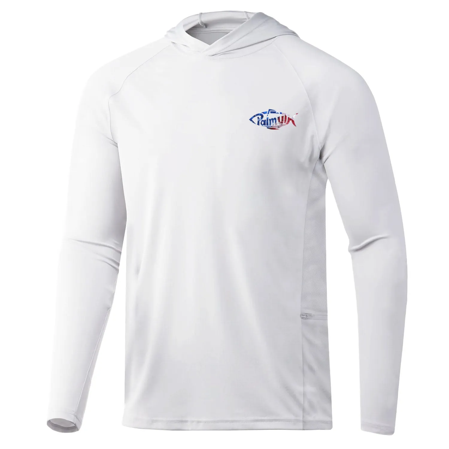 Long Sleeve Hoody Shirts UPF 50  (Americana Trout)