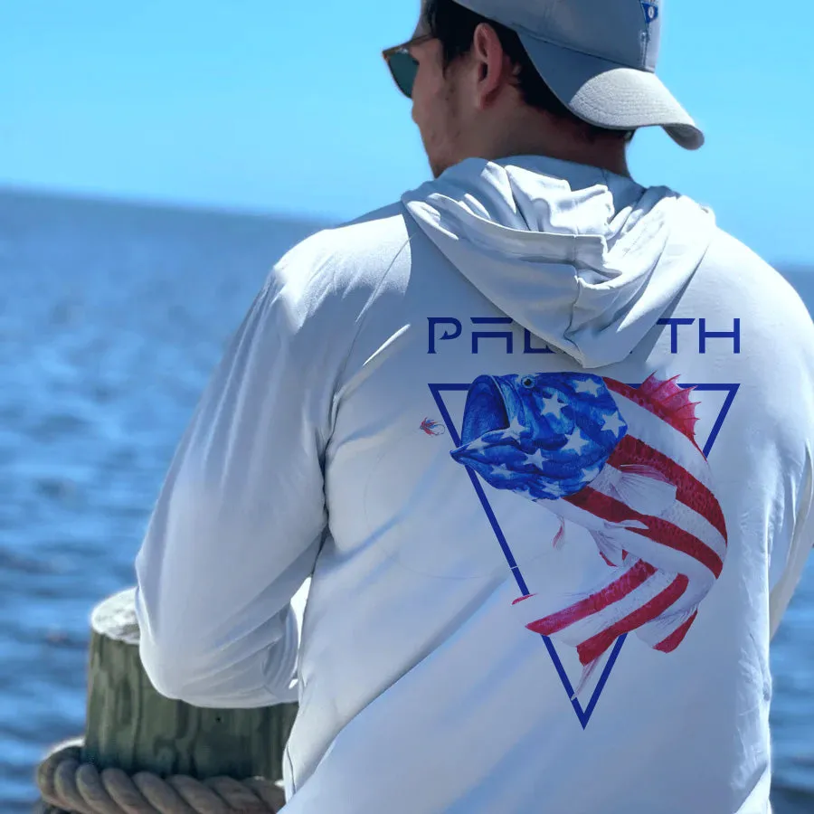 Long Sleeve Hoody Shirts UPF 50  (Largemouth Bass)