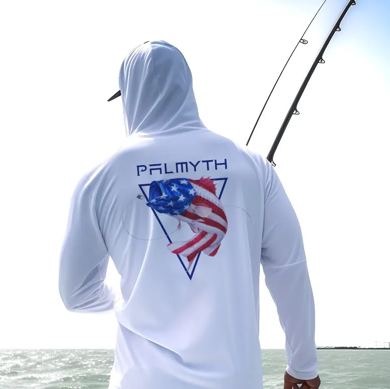 Long Sleeve Hoody Shirts UPF 50  (Largemouth Bass)