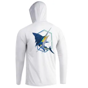 Long Sleeve Hoody Shirts UPF 50  (Sailfish Anchor)