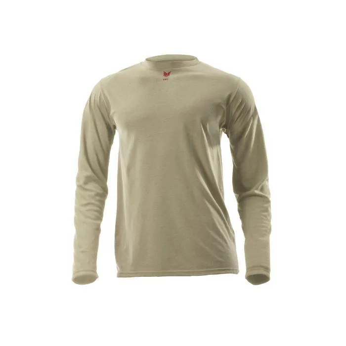 Long Sleeve T-Shirt - Fire (FR) and Arc Flash Resistant, Ribbed Collar, Lightweight Moisture-Wicking