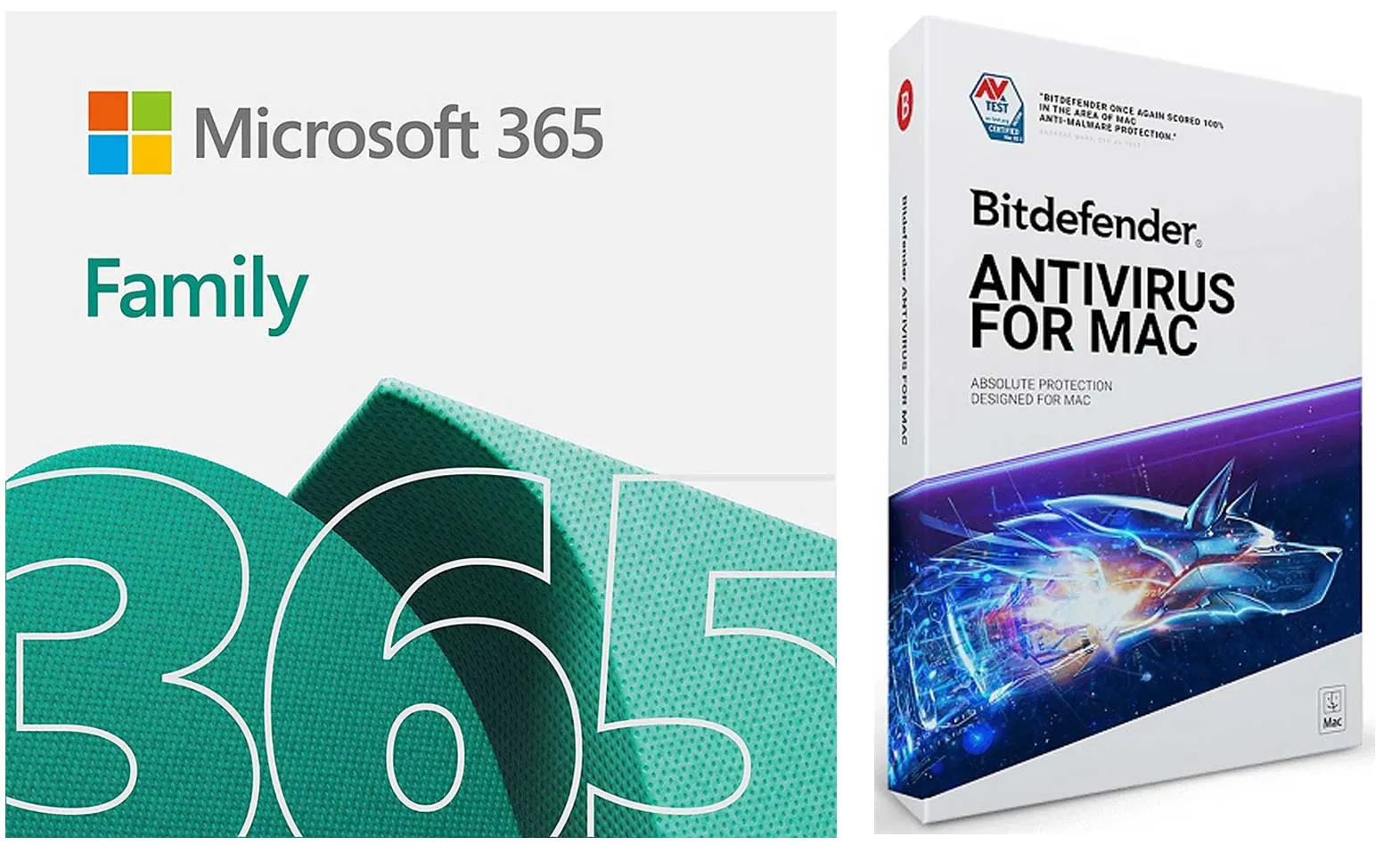 Microsoft 365 Family (6 Users) w/BitDefender AntiVirus for Mac - 1 Year Sub.