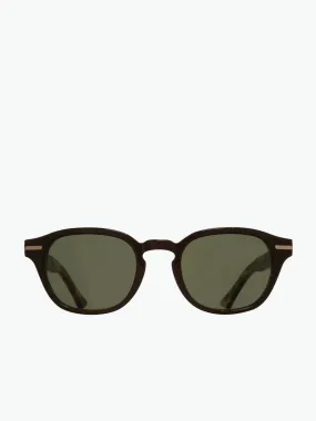 Round-Frame Acetate Sunglasses Black Taxi and Camo