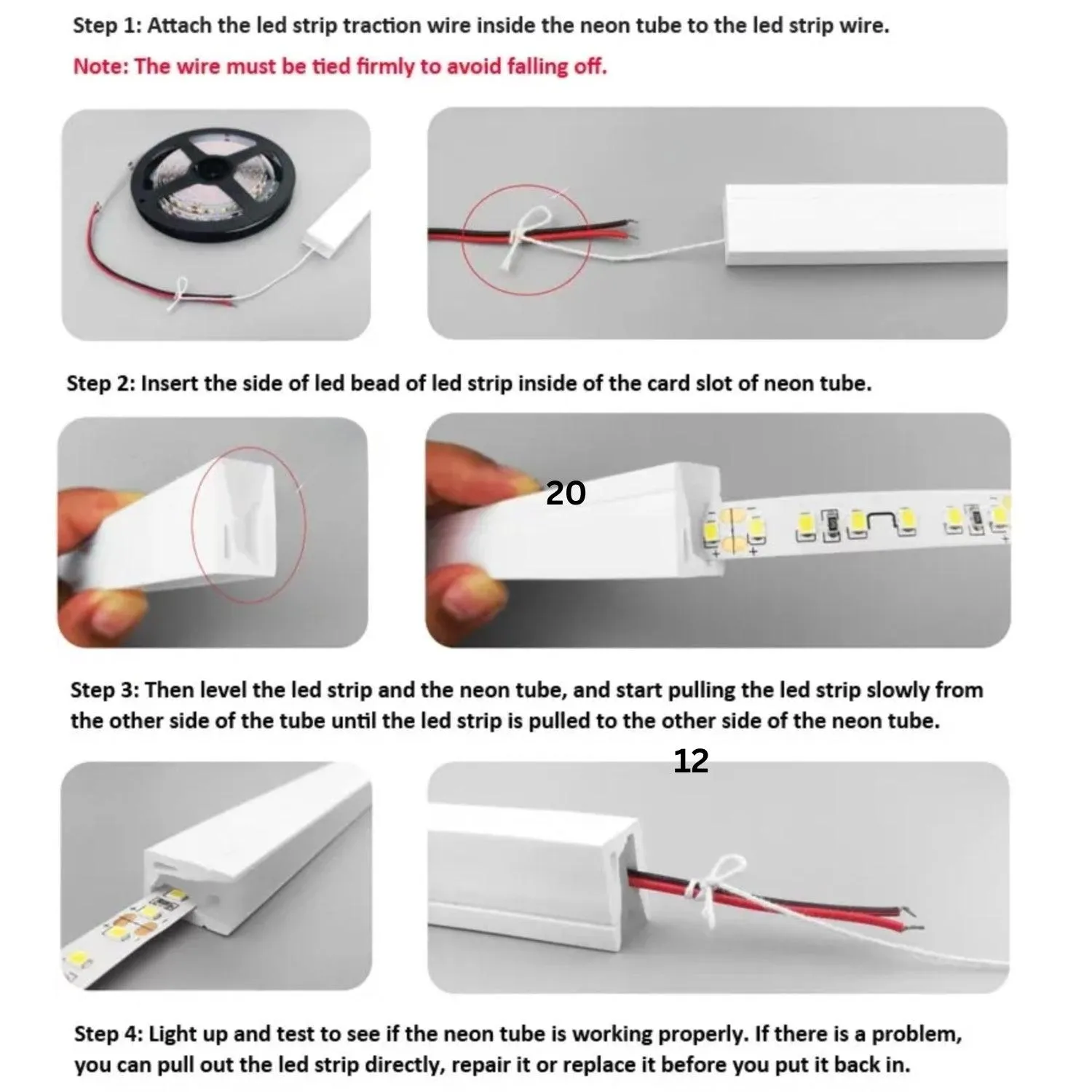 Silicone LED Neon Flex Diffuser Body for LED Strip 16x16mm