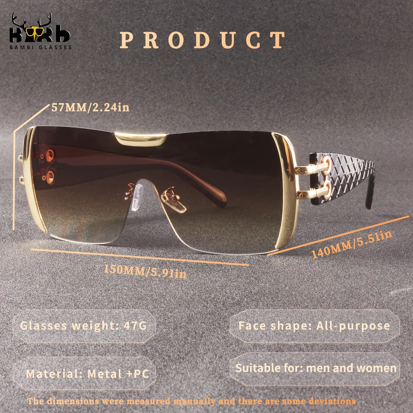 Women's Integrated Metal Large Frame Fashion Glasses**